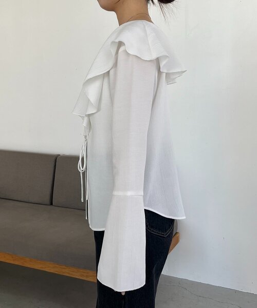 CAPRICIEUX LE'MAGE(カプリシューレマージュ)の「フリルリボンブラウス(シャツ/ブラウス・レディース・ブラック/ホワイト/ピンク・FREE)」の17枚目の写真