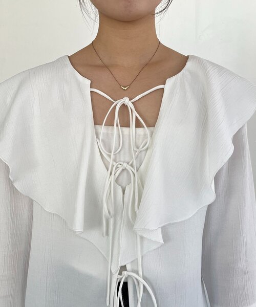 CAPRICIEUX LE'MAGE(カプリシューレマージュ)の「フリルリボンブラウス(シャツ/ブラウス・レディース・ブラック/ホワイト/ピンク・FREE)」の19枚目の写真