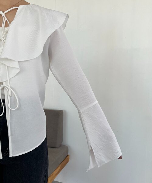 CAPRICIEUX LE'MAGE(カプリシューレマージュ)の「フリルリボンブラウス(シャツ/ブラウス・レディース・ブラック/ホワイト/ピンク・FREE)」の20枚目の写真