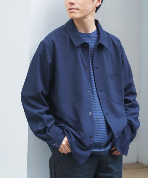 ITEMS URBANRESEARCH（アイテムズ アーバンリサーチ）の「『撥水/防汚/接触冷感』多機能ダブルポケットシャツジャケット（その他アウター・メンズ・チャコールグレー/ベージュ/ネイビー・MEDIUM/LARGE）」の3枚目の写真