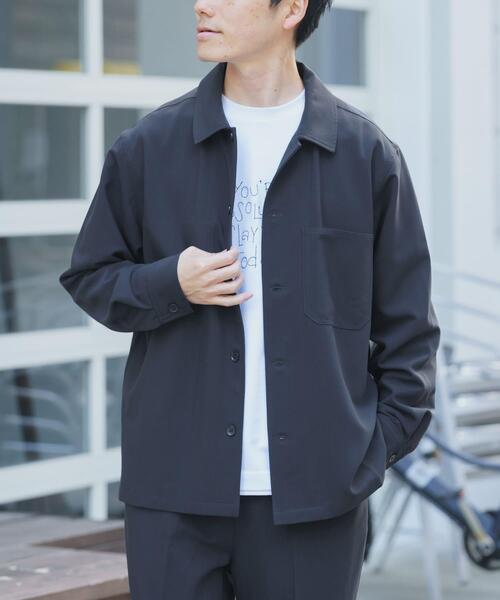 ITEMS URBANRESEARCH（アイテムズ アーバンリサーチ）の「『撥水/防汚/接触冷感』多機能ダブルポケットシャツジャケット（その他アウター・メンズ・チャコールグレー/ベージュ/ネイビー・MEDIUM/LARGE）」の4枚目の写真