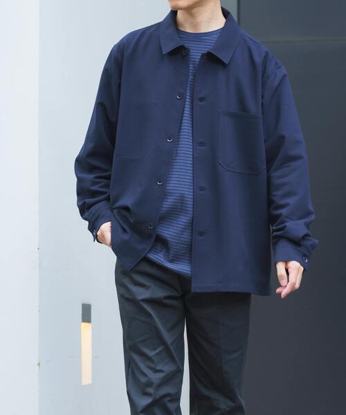 ITEMS URBANRESEARCH（アイテムズ アーバンリサーチ）の「『撥水/防汚/接触冷感』多機能ダブルポケットシャツジャケット（その他アウター・メンズ・チャコールグレー/ベージュ/ネイビー・MEDIUM/LARGE）」の11枚目の写真