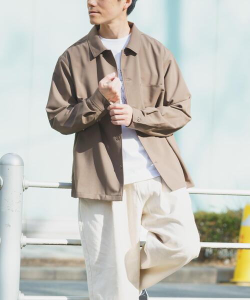 ITEMS URBANRESEARCH（アイテムズ アーバンリサーチ）の「『撥水/防汚/接触冷感』多機能ダブルポケットシャツジャケット（その他アウター・メンズ・チャコールグレー/ベージュ/ネイビー・MEDIUM/LARGE）」の21枚目の写真