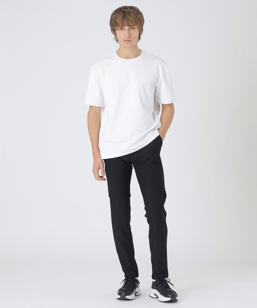 BLACK LABEL CRESTBRIDGE（ブラックレーベル・クレストブリッジ）の「【BLACK lab.】エンボスシャドーチェックTシャツ（Tシャツ/カットソー・メンズ・ブラック/ライトグレー/オフホワイト・L/XL/M）」の4枚目の写真