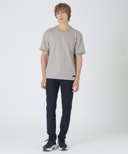 BLACK LABEL CRESTBRIDGE（ブラックレーベル・クレストブリッジ）の「【BLACK lab.】エンボスシャドーチェックTシャツ（Tシャツ/カットソー・メンズ・ブラック/ライトグレー/オフホワイト・L/XL/M）」の9枚目の写真