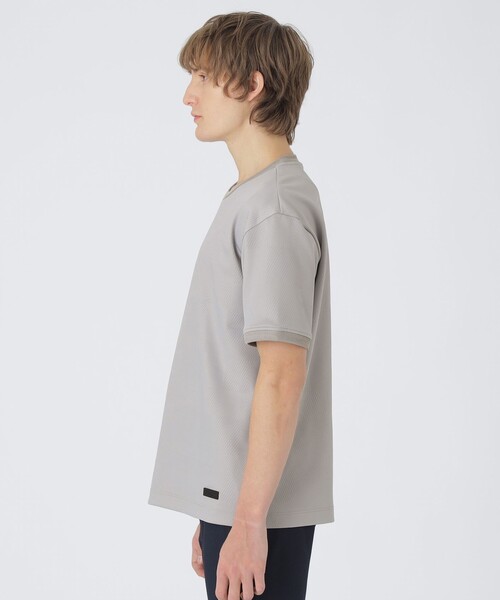 BLACK LABEL CRESTBRIDGE（ブラックレーベル・クレストブリッジ）の「【BLACK lab.】エンボスシャドーチェックTシャツ（Tシャツ/カットソー・メンズ・ブラック/ライトグレー/オフホワイト・L/XL/M）」の10枚目の写真