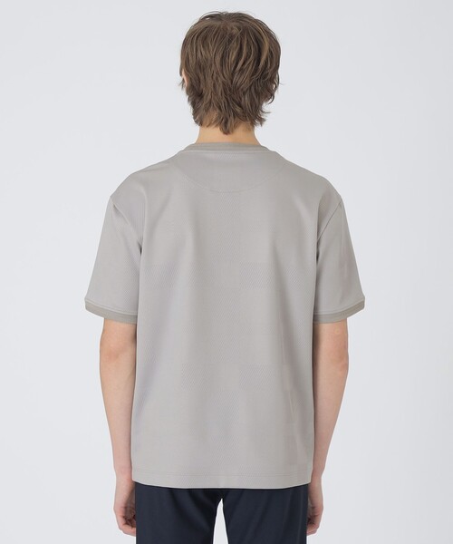 BLACK LABEL CRESTBRIDGE（ブラックレーベル・クレストブリッジ）の「【BLACK lab.】エンボスシャドーチェックTシャツ（Tシャツ/カットソー・メンズ・ブラック/ライトグレー/オフホワイト・L/XL/M）」の11枚目の写真