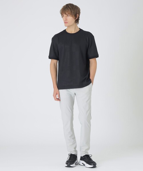 BLACK LABEL CRESTBRIDGE（ブラックレーベル・クレストブリッジ）の「【BLACK lab.】エンボスシャドーチェックTシャツ（Tシャツ/カットソー・メンズ・ブラック/ライトグレー/オフホワイト・L/XL/M）」の14枚目の写真