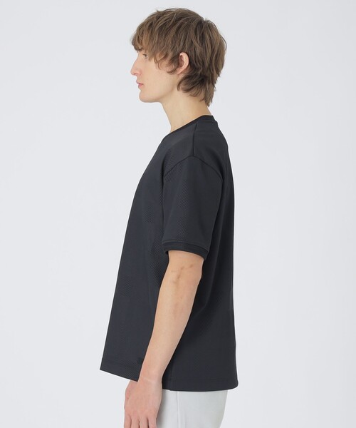 BLACK LABEL CRESTBRIDGE（ブラックレーベル・クレストブリッジ）の「【BLACK lab.】エンボスシャドーチェックTシャツ（Tシャツ/カットソー・メンズ・ブラック/ライトグレー/オフホワイト・L/XL/M）」の15枚目の写真