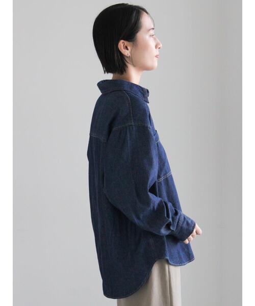 Te chichi(テチチ)の「デニムシャツ(シャツ/ブラウス・レディース・ネイビー/サックスブルー・F)」の15枚目の写真