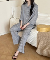 DAY CLOSET(�f�C �N���[�[�b�g)�́y�Z�b�g�A�b�v/���Ȃꌩ�����b�V���[���H�z7���� �X�g���C�v�� �A�V�����E���h�w�� �V���c+�����O�p���c �㉺2�_�Z�b�g ���f�B�[�X(���[���E�F�A/�p�W���})