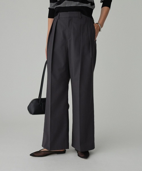 BABYLONE（バビロン）の「【多機能素材】リネンライクストレッチスラックス（スラックス・レディース・ベージュ/チャコール・38inch/36inch/34inch）」の9枚目の写真