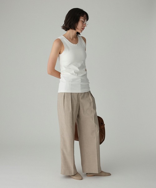 BABYLONE（バビロン）の「【多機能素材】リネンライクストレッチスラックス（スラックス・レディース・ベージュ/チャコール・38inch/36inch/34inch）」の17枚目の写真