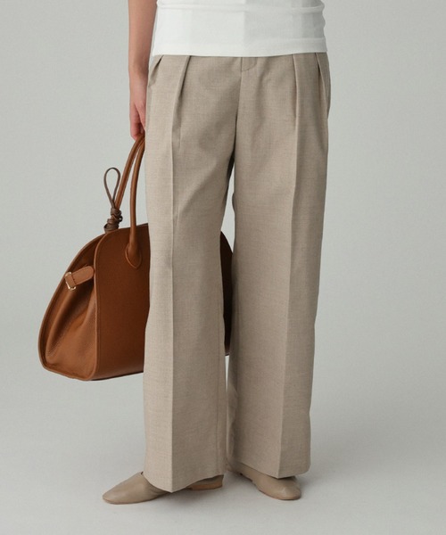 BABYLONE（バビロン）の「【多機能素材】リネンライクストレッチスラックス（スラックス・レディース・ベージュ/チャコール・38inch/36inch/34inch）」の16枚目の写真