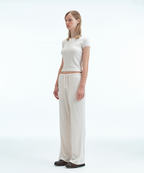 Rest&Recreation（レストアンドレクリエーション）の「BUTTON-UP CAP SLEEVE TOP - LIGHT PINK（Tシャツ/カットソー・レディース・その他・ONE）」の4枚目の写真