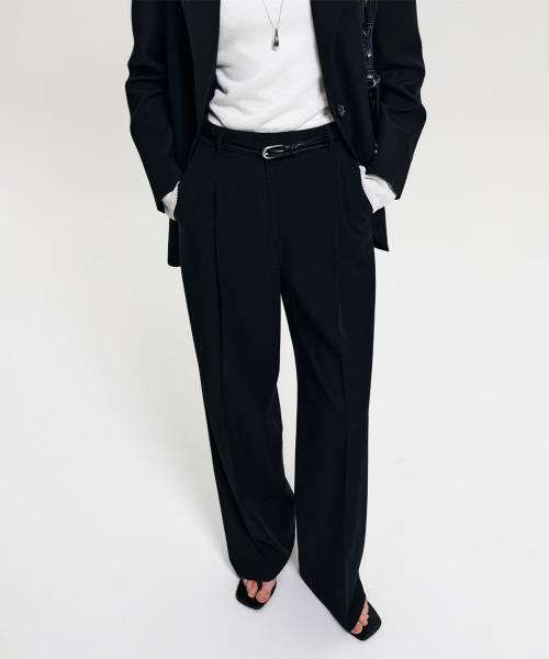 LOOKAST(ルックキャスト)の「エリスワイドスラックス_ブラック / ELISE WIDE SLACKS_BLACK(スラックス・レディース・ブラック・SMALL/MEDIUM)」の2枚目の写真