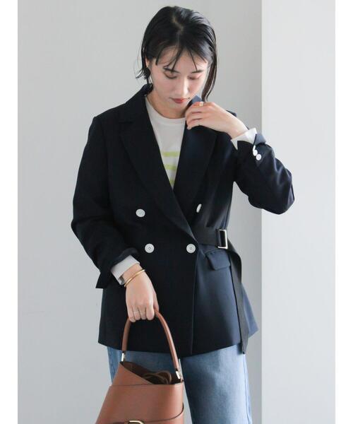 Te chichi（テチチ）の「デタッチベルトテーラードジャケット《2026 spring catalog item》（ノーカラージャケット・レディース・ネイビー・F）」の11枚目の写真