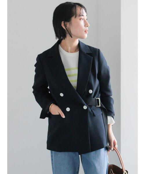 Te chichi（テチチ）の「デタッチベルトテーラードジャケット《2026 spring catalog item》（ノーカラージャケット・レディース・ネイビー・F）」の12枚目の写真