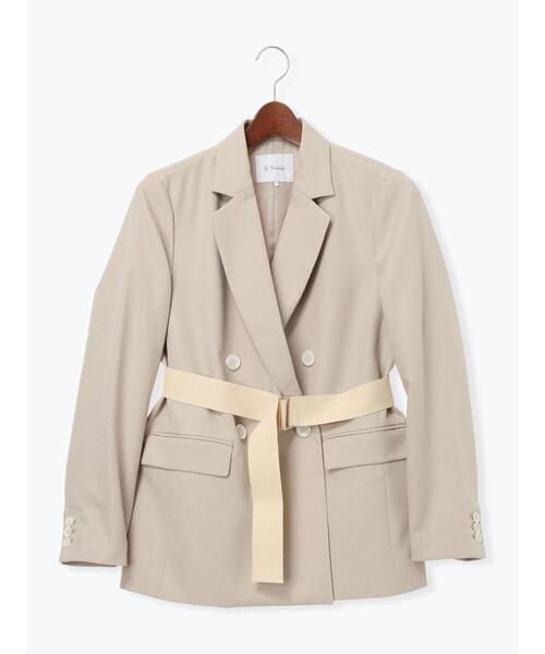 Te chichi（テチチ）の「デタッチベルトテーラードジャケット《2026 spring catalog item》（ノーカラージャケット・レディース・ネイビー・F）」の20枚目の写真