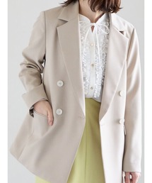 Te chichi（テチチ）の「デタッチベルトテーラードジャケット(セットアップ可)（ノーカラージャケット）」