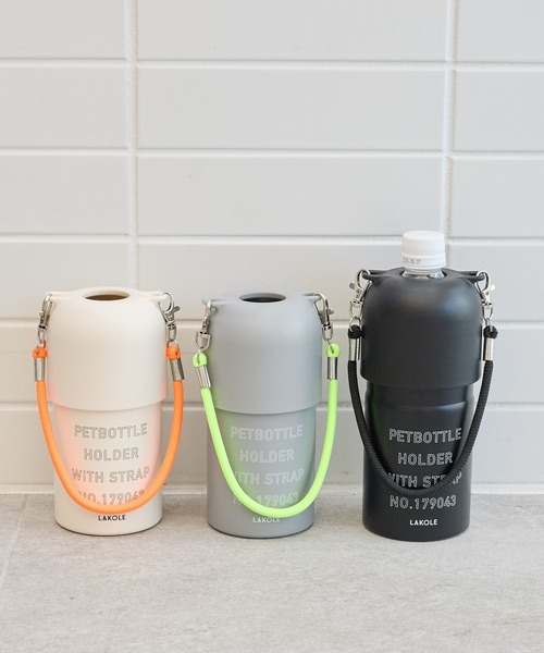 LAKOLE(ラコレ)の「<保冷保温>ロープハンドルペットボトルホルダー / 630044(水筒・レディース・アイボリー/グレー/ブラック・FREE)」の4枚目の写真