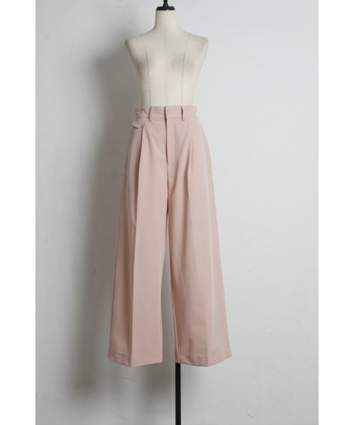 &. NOSTALGIA（アンドドットノスタルジア）の「ラインタックストレートパンツ（その他パンツ・レディース・ブラック/ピンク・M）」の10枚目の写真