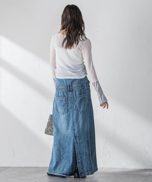 MAYSON GREY（メイソングレイ）の「2WAYラメカフスインナー≪洗濯機で洗える≫（Tシャツ/カットソー・レディース・チャコールグレー/オフホワイト・M）」の14枚目の写真