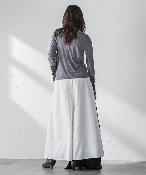 MAYSON GREY（メイソングレイ）の「2WAYラメカフスインナー≪洗濯機で洗える≫（Tシャツ/カットソー・レディース・チャコールグレー/オフホワイト・M）」の9枚目の写真