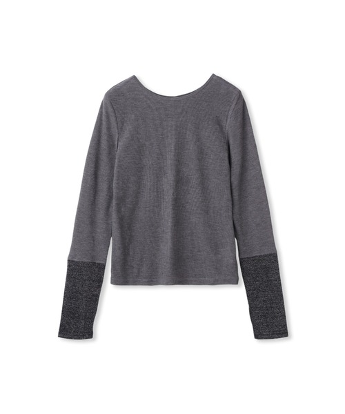 MAYSON GREY(メイソングレイ)の「2WAYラメカフスインナー≪洗濯機で洗える≫(Tシャツ/カットソー・レディース・チャコールグレー/オフホワイト・M)」の21枚目の写真