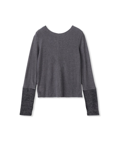 MAYSON GREY(メイソングレイ)の「2WAYラメカフスインナー≪洗濯機で洗える≫(Tシャツ/カットソー・レディース・チャコールグレー/オフホワイト・M)」の22枚目の写真