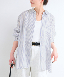 Simplicite（サンプリシテ）の「《S/Mサイズ展開》手洗い可 / 2WAYフレンチリネンシャツ（シャツ/ブラウス）」