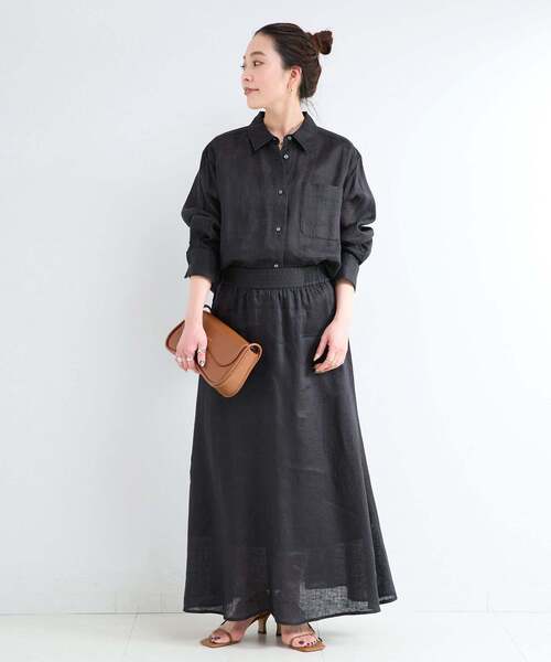 S/Mサイズ展開》手洗い可 / 2WAYフレンチリネンシャツ（シャツ
