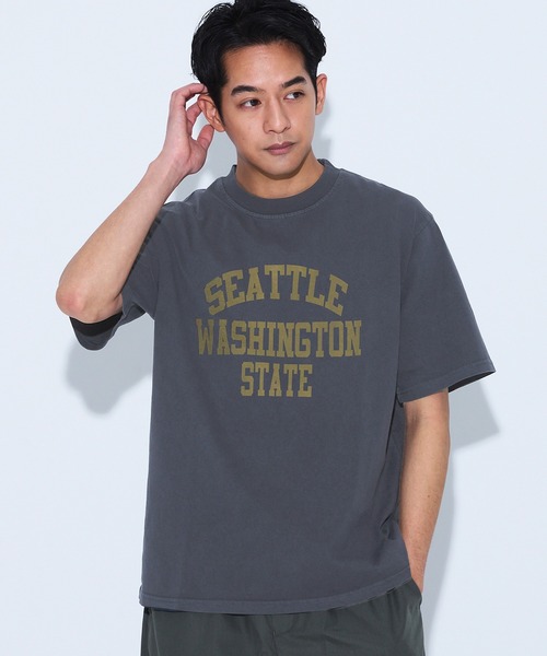coca(coca)(コカ)の「ヴィンテージ加工プリント半袖Tシャツ(Tシャツ/カットソー・メンズ・ネイビー/チャコール・XL/M/L)」の1枚目の写真