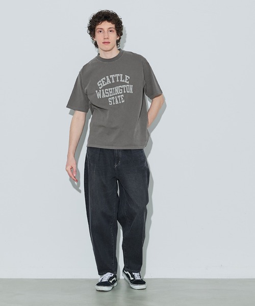 coca(coca)(コカ)の「ヴィンテージ加工プリント半袖Tシャツ(Tシャツ/カットソー・メンズ・ネイビー/チャコール・XL/M/L)」の3枚目の写真