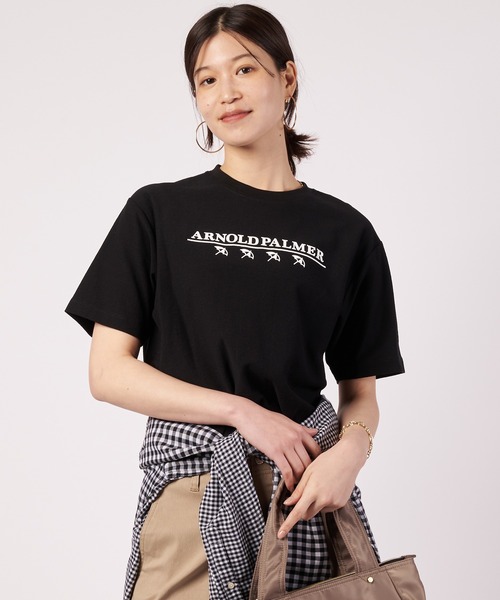 Arnold Palmer(アーノルドパーマー)の「シェア グラフィック Tシャツ(Tシャツ/カットソー・レディース・ホワイト/ベージュ/ブラック・S/XS/LL/L/M)」の2枚目の写真