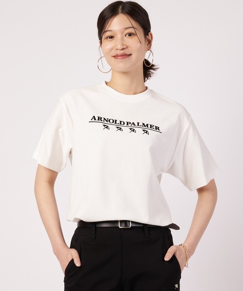 Arnold Palmer(アーノルドパーマー)の「シェア グラフィック Tシャツ(Tシャツ/カットソー・レディース・ホワイト/ベージュ/ブラック・S/XS/LL/L/M)」の22枚目の写真