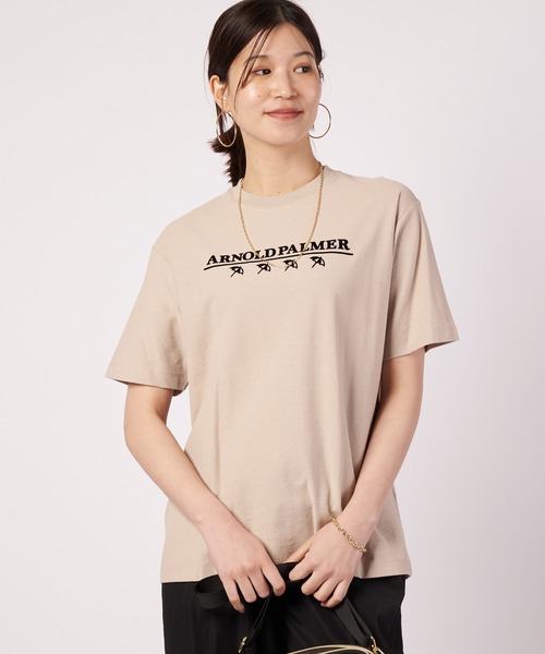 Arnold Palmer(アーノルドパーマー)の「シェア グラフィック Tシャツ(Tシャツ/カットソー・レディース・ホワイト/ベージュ/ブラック・S/XS/LL/L/M)」の9枚目の写真
