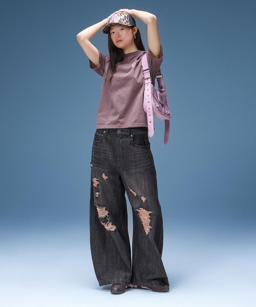 X-girl(エックスガール)の「GIRL POWER LOGO TRUCKER CAP(キャップ・レディース・ブラック/ベージュ・ONE SIZE)」の13枚目の写真