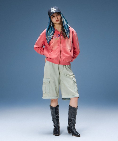 X-girl(エックスガール)の「GIRL POWER LOGO TRUCKER CAP(キャップ・レディース・ブラック/ベージュ・ONE SIZE)」の16枚目の写真