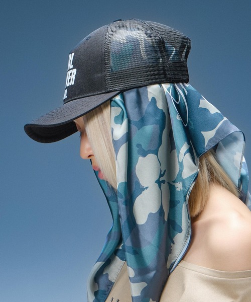 X-girl(エックスガール)の「GIRL POWER LOGO TRUCKER CAP(キャップ・レディース・ブラック/ベージュ・ONE SIZE)」の21枚目の写真