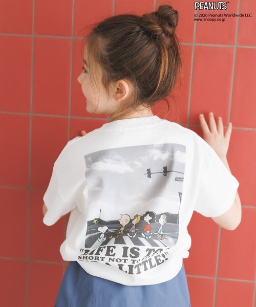 PEANUTS(ピーナッツ)の「【PEANUTS×BAYFLOW】ピーナッツアソートTシャツ(KIDS)(Tシャツ/カットソー・キッズ・ライトブルー/セージグリーン/オフホワイト/ピンク/チャコール・130cm/120cm/110cm/150cm/140cm)」の2枚目の写真