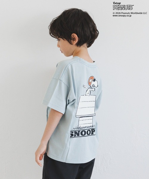 PEANUTS(ピーナッツ)の「【PEANUTS×BAYFLOW】ピーナッツアソートTシャツ(KIDS)(Tシャツ/カットソー・キッズ・ライトブルー/セージグリーン/オフホワイト/ピンク/チャコール・130cm/120cm/110cm/150cm/140cm)」の1枚目の写真