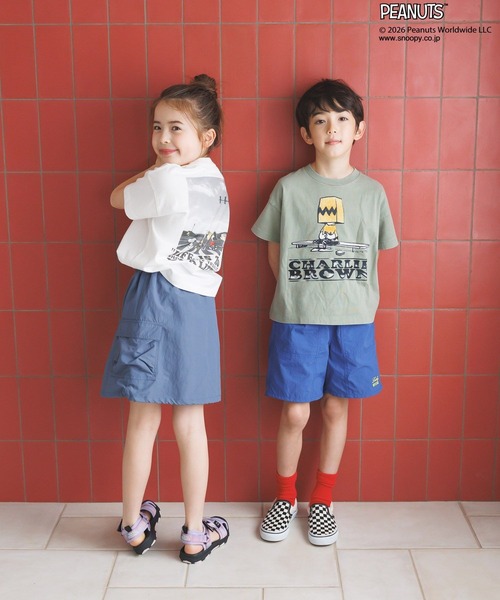 PEANUTS(ピーナッツ)の「【PEANUTS×BAYFLOW】ピーナッツアソートTシャツ(KIDS)(Tシャツ/カットソー・キッズ・ライトブルー/セージグリーン/オフホワイト/ピンク/チャコール・130cm/120cm/110cm/150cm/140cm)」の14枚目の写真