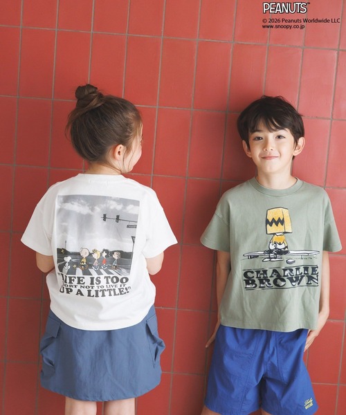 PEANUTS(ピーナッツ)の「【PEANUTS×BAYFLOW】ピーナッツアソートTシャツ(KIDS)(Tシャツ/カットソー・キッズ・ライトブルー/セージグリーン/オフホワイト/ピンク/チャコール・130cm/120cm/110cm/150cm/140cm)」の13枚目の写真