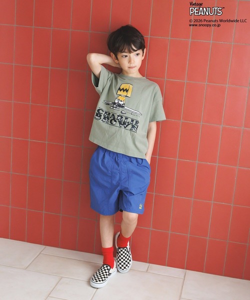 PEANUTS(ピーナッツ)の「【PEANUTS×BAYFLOW】ピーナッツアソートTシャツ(KIDS)(Tシャツ/カットソー・キッズ・ライトブルー/セージグリーン/オフホワイト/ピンク/チャコール・130cm/120cm/110cm/150cm/140cm)」の8枚目の写真