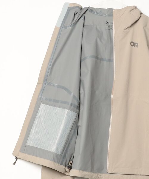 OUTDOOR RESEARCH（アウトドアリサーチ）の「OUTDOOR RESEARCH/アウトドアリサーチ Stratoburst Stretch Rain Jacket（ブルゾン・メンズ・ライトカーキ・LARGE/MEDIUM）」の4枚目の写真