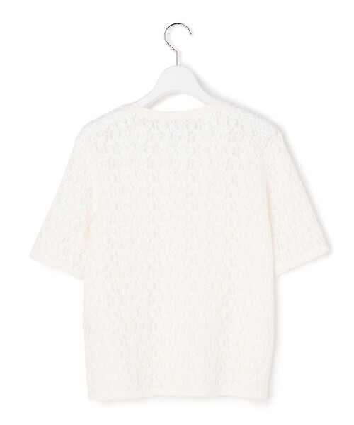 23区(ニジュウサンク)の「リンクルレースジャージー 5分袖 TEE(Tシャツ/カットソー・レディース・ブラック系/ホワイト系・40/38)」の11枚目の写真