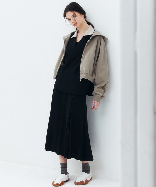 LE CIEL BLEU(ルシェルブルー)の「デタッチャブルカラーシャツジャケット / Detachable-Collar Shirt Jacket(テーラードジャケット・レディース・ブラック/グレー/ネイビー・34/36)」の17枚目の写真