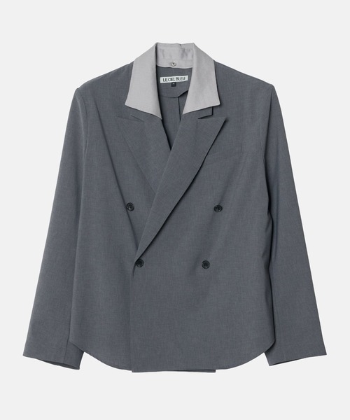 LE CIEL BLEU(ルシェルブルー)の「デタッチャブルカラーシャツジャケット / Detachable-Collar Shirt Jacket(テーラードジャケット・レディース・ブラック/グレー/ネイビー・34/36)」の5枚目の写真
