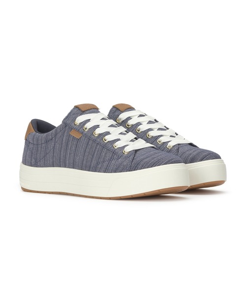 Keds(ケッズ)の「Keds ケッズ パーク ストライプ シャンブレー ブルー(スニーカー・レディース・ブルー・22.5cm/25.0cm/23.0cm/23.5cm/24.0cm/24.5cm)」の1枚目の写真